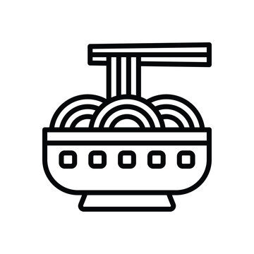 recommend clip art: noodles line icon. vector icon for your website, mobile, presentation, and logo design.