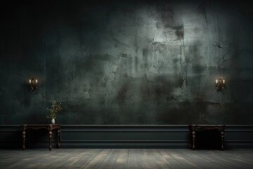 Clean and empty dark wallpaper for studio photography - obrazy, fototapety, plakaty