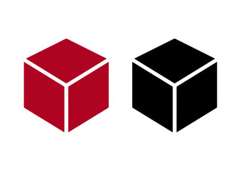 vector colorful cube, square, dice, geometric design illustrations