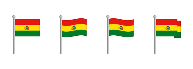 Bolivia flag. Bolivian symbol, vector illustration