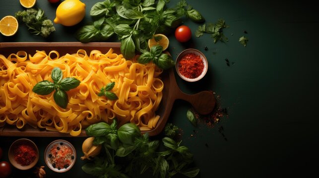 Naklejki advertisement background for a pasta restaurant