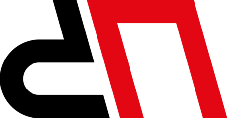 DN Logo Design Idea RED and BLACK