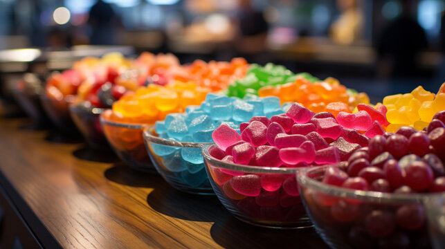 A close up shot of candy store display UHD wallpaper Stock Photographic Image