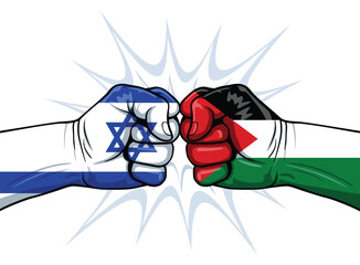 israel palestine tension conflict punching fists