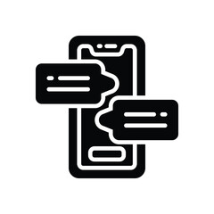 Fototapeta premium conversation glyph icon. vector icon for your website, mobile, presentation, and logo design.