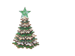 Christmas and New Year background. Christmas pine tree Bright winter holiday composition. Greeting card, banner, poster