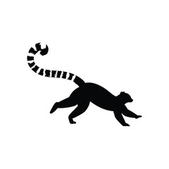 Lemur icon. Simple style national wild poster background symbol. Lemur brand logo design element. Lemur t-shirt printing. Vector for sticker.