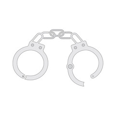 handcuffs isolated on white