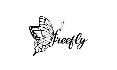 Freedom butterfly vector illustration