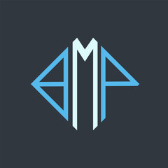 BMP LETTER LOGO DESIGN