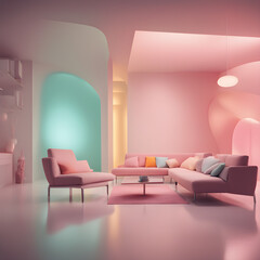 modern living room Generative AI