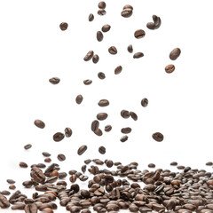 coffee beans on white background