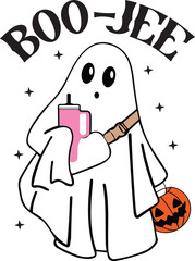 Boo-Jee Funny Ghost Halloween SVG
