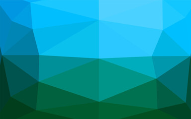 Light Blue, Green vector triangle mosaic texture. Modern geometrical abstract illustration with gradient. Elegant pattern for a brand book.