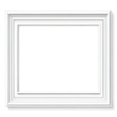 Beautiful photo frame on a transparent white background.