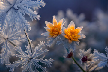 Żółte kwiaty. Generative AI