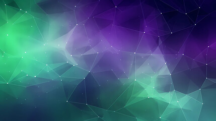 Plexus Violet Green Digital Desktop Wallpaper HD 4K Network Nodes Lines	