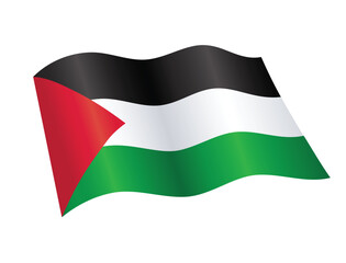 palestine flag flying