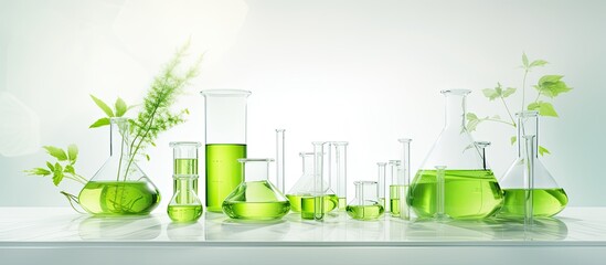 Cosmetic laboratory researching chemicals for natural cosmetics