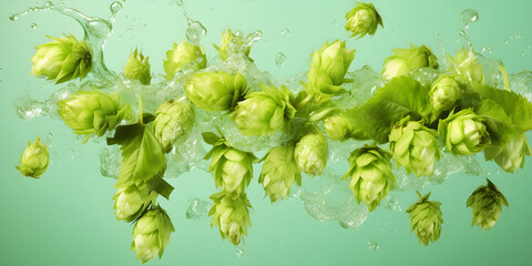 Splash on hops in a craft beer concept