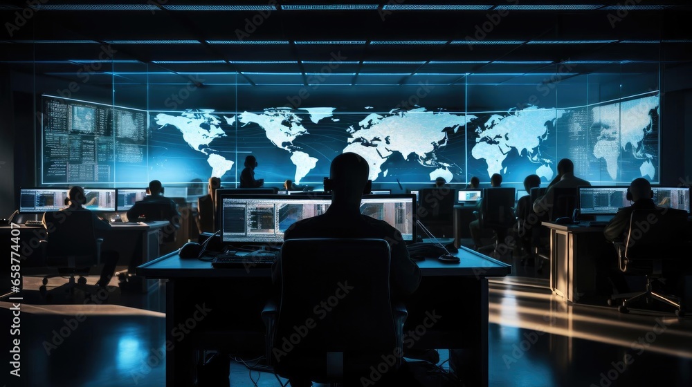 Poster cyber security command center