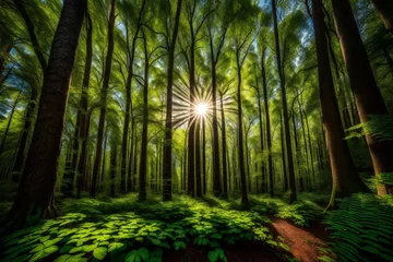 Rolgordijnen bamboo forest in the morning © ISMAIL