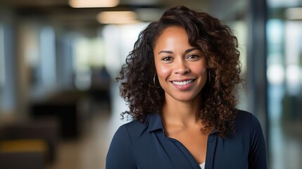 Portrait of a woman human resources manager at a progressive tech startup crafting HR policies - obrazy, fototapety, plakaty