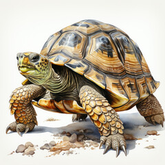 Obraz premium watercolor tortoise clipart, generative ai