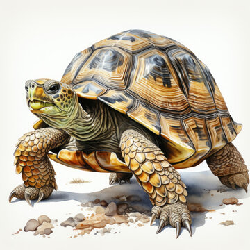 watercolor tortoise clipart, generative ai