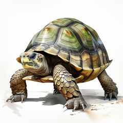Obraz premium watercolor tortoise clipart, generative ai