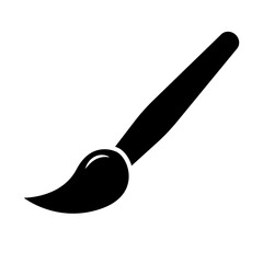Paint brush silhouette icon. Painting. Vector.
