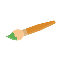 Flat design paint brush icon. Vector.