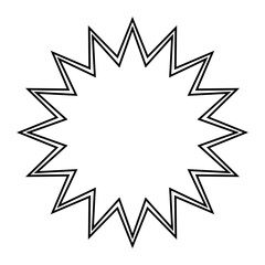 White highlighted pop icon with blank space. Vector.