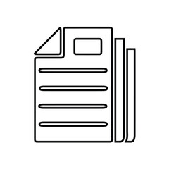 icon with paper in a vector illustration .