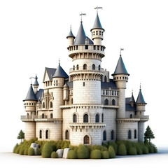 Castle on a white background
