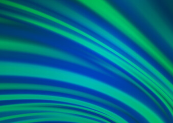 Light Blue, Green vector template with bent lines. Shining crooked illustration in marble style. The best blurred design for your business.