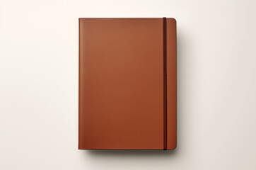 Leather brown diary mockup