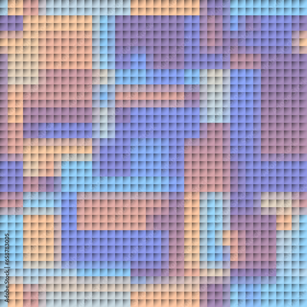 Poster Geometric abstract pattern. Mosaic pixelated texture. Vector image.