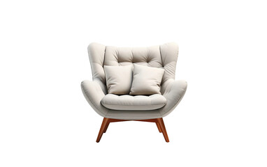 Modern White Armchair on Transparent background