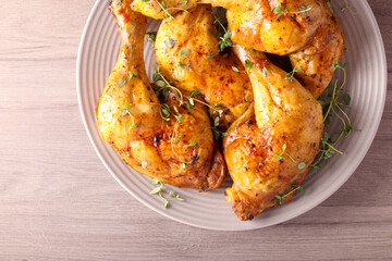 Roast chicken legs
