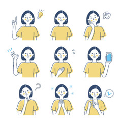 女性の表情_f9　バリエーションセット