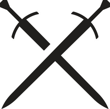 Crossed Swords Vector Icon Illustration. Beautiful Two Swords. Sword Icon  28582500 Vector Art at Vecteezy