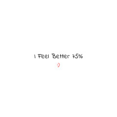 I Feel 75% Beautiful Designed to catch the eye and illustration art with colorfull art
