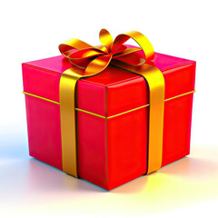 Obraz premium A New Year's gift on a white background.