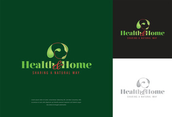 Heslth&home logo vector icon