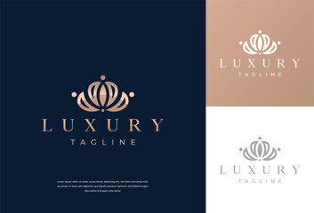 feminine flower lotus spa logo design and business card. creative line style floral lotus spa design
 - obrazy, fototapety, plakaty