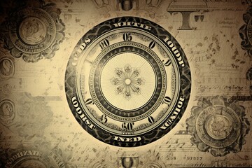 A vintage background with a rendered dollar label representing finance. Generative AI