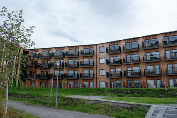 Fototapeta na wymiar 6 Oktober, 2023. Kronandalen area in Lulea, Norrbotten Sweden. The area will be the newest and biggest residential area in Lulea.