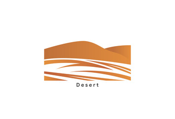 Desert logo design illustration vector template
