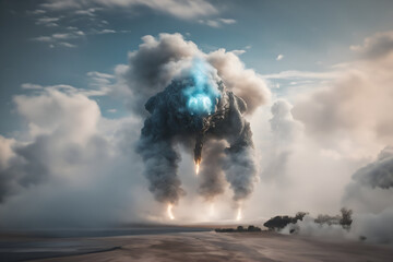 A giant air elemental creature - Generative AI